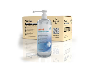 Hygiene Handgel Santé – 1000 ml - mit Pumpkopf - 20 St. im Karton